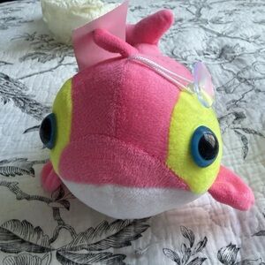 Cute Pink Dolphin Plushie Plush Toy With Hanger Brand New!